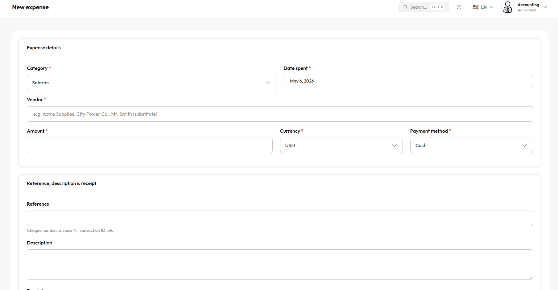 Expenses management